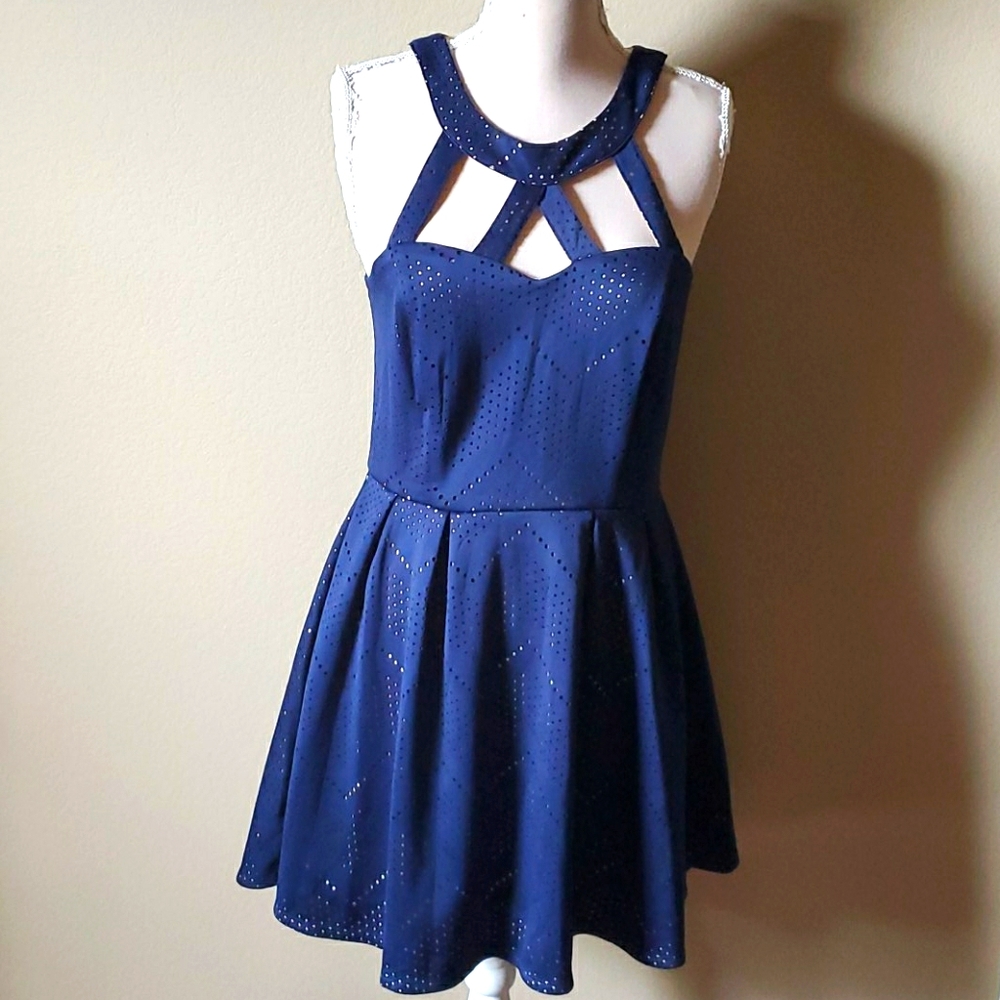Knee length Navy Dress - Junior Girl